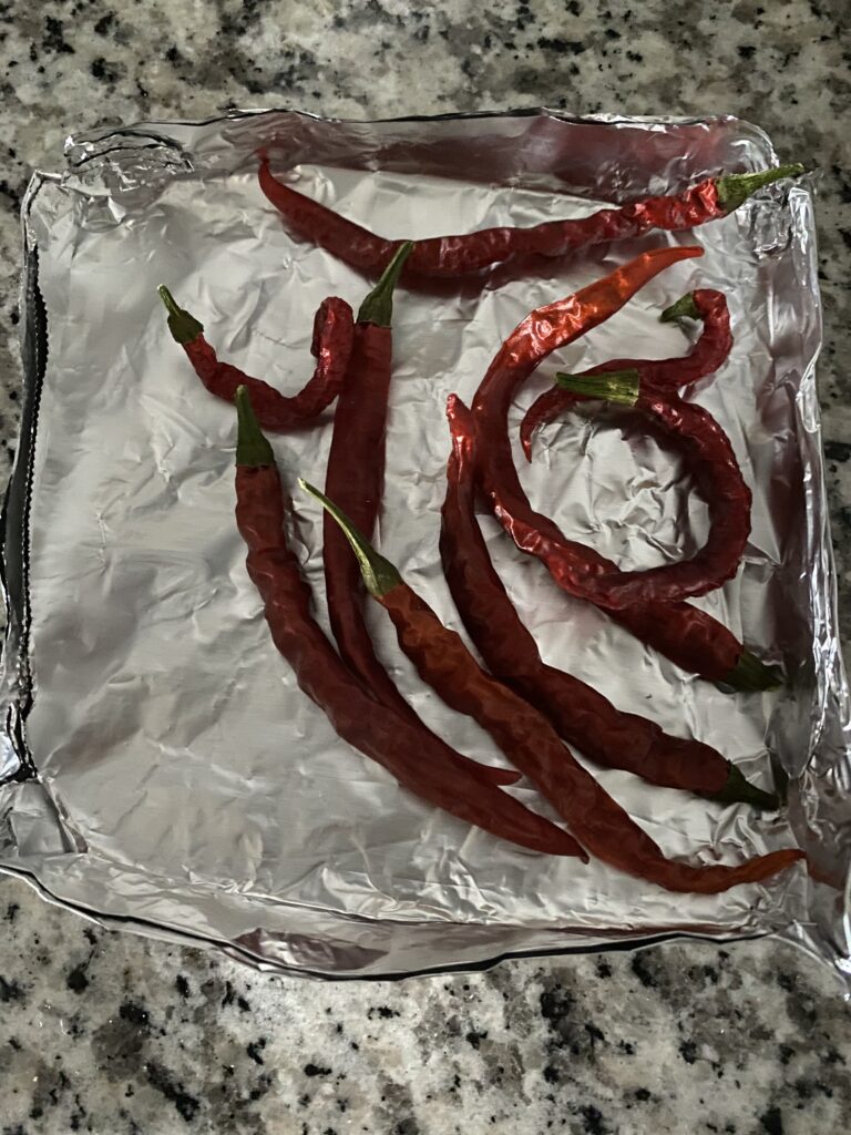 dehydrated cayenne peppers