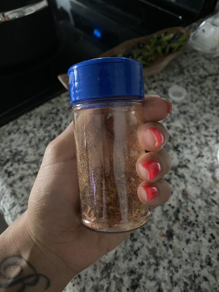 ground cayenne pepper in a spice jar